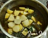 A picture of step 2 of Aloo Suvaa Paalak.