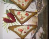A picture of step 4 of Shahi tukda with strawberry.