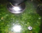 A picture of step 4 of Shaljum Palak chicken.