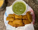 A picture of step 9 of Banana bajji/valakai bajji.