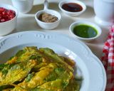 A picture of step 7 of Crispy Palak Patta Chaat.