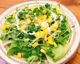 Hình bước làm 3 của món Salad bắp rau mầm