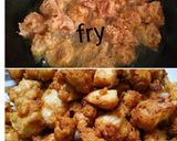 A picture of step 2 of Chilli chicken.