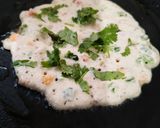 A picture of step 3 of Oats veggies chilla.