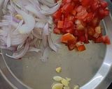 A picture of step 1 of Thotakura gravy(amaranth leaves).