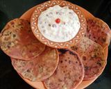 A picture of step 5 of Beetroot Aaloo Paratha.