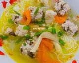 Hình bước làm 3 của món Bún mọc(bún mộc)