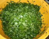 A picture of step 2 of Ugali, greens and beef for supper.