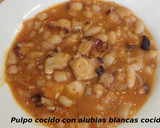 Foto del paso 11 de la receta: Pulpo cocido con alubias blancas cocida