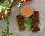 A picture of step 7 of Kothambir vadi (Maharashtrian recipe).
