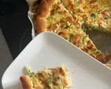 Une image de l'étape 1 de Quiche brocolis saumon.