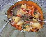 Foto del paso 9 de la receta: Zapallo relleno al horno (vegetariano)