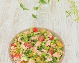 Une image de l'étape 1 de Salade d’edamames au saumon.