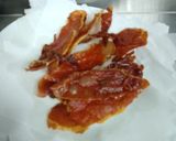 Foto del paso 2 de la receta: Crema de guisantes con jamón crocante y huevo