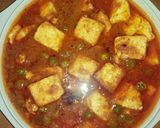 A picture of step 6 of Matar paneer.