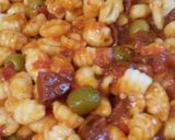 Foto del paso 5 de la receta: Ñoquis con salsa de cantimpalo y aceitunas.