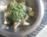 A picture of step 2 of Spicy Dhania Aloo Chaat😋.