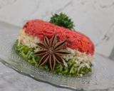 A picture of step 10 of Tricolour Rice.