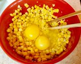 Hình bước làm 1 của món Bắp mỹ xào trứng