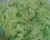 Hình bước làm 1 của món Xôi lá nếp bọc trứng cút/lạp xưởng chiên