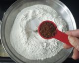 A picture of step 2 of Peri Peri Triangle Mathri.