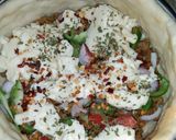 A picture of step 15 of Deep dish kabab pizza.