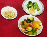 A picture of step 1 of A Healthy Meal with Oats Mixed with Curd and Veggies.