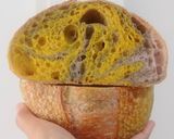 Foto langkah ke 27 dari resep Matcha Ubi Ungu Kunyit Sourdough Bread.