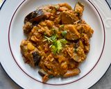 A picture of step 4 of Eggplant -seedless and potato Korma.