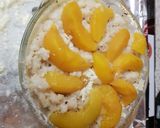 A picture of step 5 of My So Simple Peach Bread pudding. 😁.