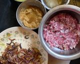 A picture of step 1 of Gola Kabab.