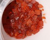 A picture of step 9 of Kaju ki burfi (cherries 🍒 and rose flavour) and laddoo (pan flavour).