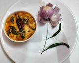 A picture of step 3 of Punjabi kadhi pakoda.