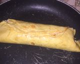 A picture of step 3 of Beef and chips wrap.