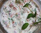 A picture of step 3 of Biryani raita.
