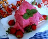 Foto langkah ke 5 dari resep Ogura Strawberry Yogurt.