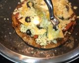 A picture of step 3 of Leftover Roti Tawa Pizza 🍕.