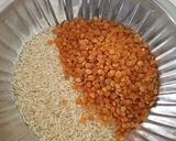 A picture of step 1 of Spinach khichdi.