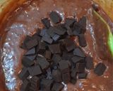 Foto langkah ke 5 dari resep Brownies Kukus Pisang Keju (Banana Choco Cheese Cake).