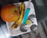 A picture of step 1 of Apple banana chaat.