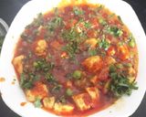 A picture of step 11 of Achari Paneer Muter.