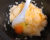 A picture of step 1 of Egg fried rice for breakfast.