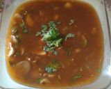 A picture of step 4 of Mushroom manchurian.