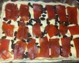 Foto del paso 6 de la receta: Torta de manzana con pasas y dulce de membrillo