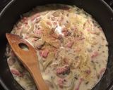 Une image de l'étape 9 de Pâtes Carbonara - Bacon et Champignons.
