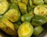 A picture of step 1 of Potala Aloo kasha(Pointed gourd and potato with Indian spices).