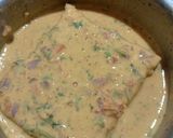 A picture of step 2 of Cheesy Bread Omlette.