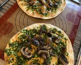 Une image de l'étape 2 de Pizza pesto/champignons.