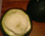 Foto del paso 1 de la receta: Calabacín redondo relleno de carne picada