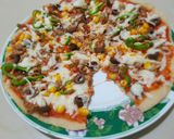 صورة لخطوة 4 من وصفة بيتزا بالشاورما 😻🤤😋💛